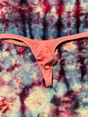 Slick it up Pink Thong Bikini Bottom